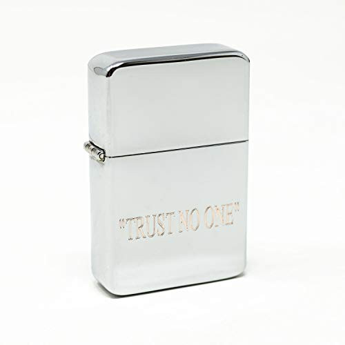 Lighter - inch TRUST NO ONE inch  High Polish Chrome - Star Int. Inc Brand