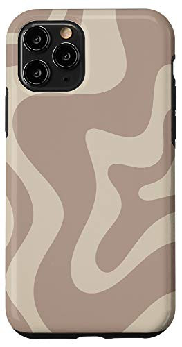 iPhone 11 Pro Liquid Swirl Abstract Pattern in Creamy Cocoa Case