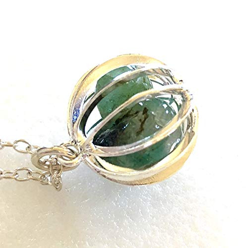 Emerald Necklace Genuine Emerald Cage Pendant May Birthstone Raw Emerald Nuggets Natural Precious Gemstones Sterling Silver. Emerald Necklace Genuine Emerald Cage Pendant May Birthstone Raw Emerald Nuggets Natural Precious Gemstones Sterling Silver.