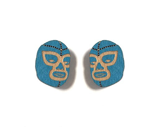 Luchador Wrestling Earrings- Dark Blue Lucha Libre Earrings