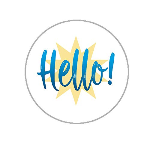 Hello Envelope Seals  and  Stickers- 1.2 inch  Hello Stickers - 144 Stickers  Hello