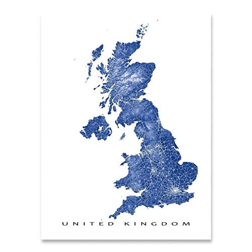 United Kingdom Map Wall Art Print 8x10 UK Map Poster 24x36 Handmade Topographic United Kingdom Wall Decor by Maps As Art Northern Ireland Scotland England Wales United Kingdom Map Wall Art Print 8x10 UK Map Poster 24x36 Handmade Topographic United Kingdom Wall Decor by Maps As Art Northern Ireland Scotland England Wales