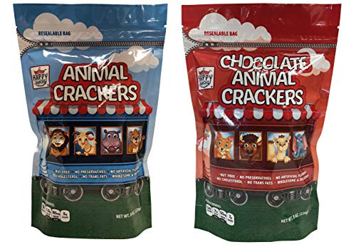 Happy Snacks Animal Crackers  Variety Pack  8 Ounce Resealable Bag  Pack of 6