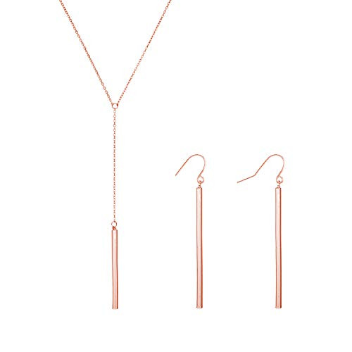Highven Silver Gold Y Shape Necklace Lariat Necklace for Women Bar Necklace Bar Jewelry for Wife Gift Rose Gold y Set Highven Silver Gold Y Shape Necklace Lariat Necklace for Women Bar Necklace Bar Jewelry for Wife Gift Rose Gold y Set