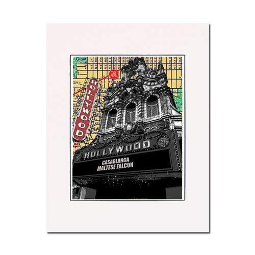 Hollywood Theatre  Portland  Oregon art print. Art Print. You Are Here. Gallery Quality. Matted at 11 inches x 14 inches and Ready to Frame.