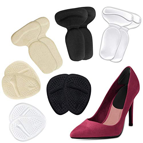 Heel Grips High Heel Cushion Inserts for Too Big Shoes Reusable Anti-Slip Shoe Pads Foot Insoles and Metatarsal Pads for Women Heel Blister Prevention - 6 Pairs Heel Grips High Heel Cushion Inserts for Too Big Shoes Reusable Anti-Slip Shoe Pads Foot Insoles and Metatarsal Pads for Women Heel Blister Prevention - 6 Pairs