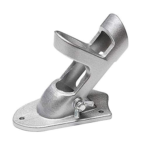 MIYA Flag Pole Bracket - Heavy-Duty Iron Flag Pole Holder - Two Position Rust Free Wall Mounting Bracket for 0.75 inch  and 1 inch  Flag Pole Silver