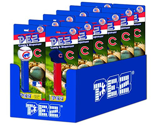 PEZ MLB Chicago Cubs  0.87-Ounce Candy Dispensers  Pack of 12