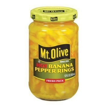 Mt. Olive Banana Pepper Rings Hot 12 oz  Pack of 2