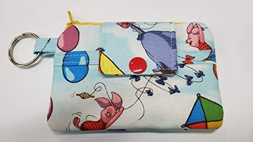 Zippy Zipper Mini Wallet Pouch Key Chain Fabric Card Holder Winnie the Pooh Piglet