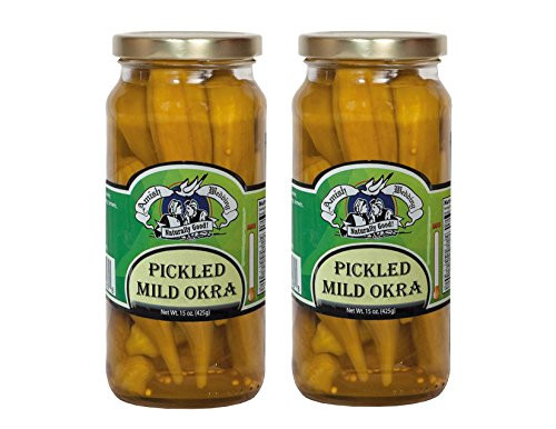 Amish Wedding Foods Pickled Mild Okra 16 oz. Glass Jar  Pack of 2