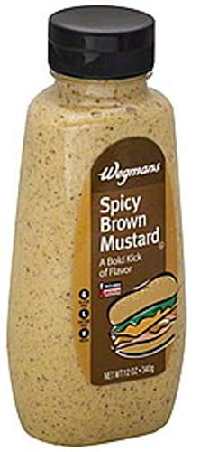 Wegmans Spicy Brown Mustard - A Bold Kick of Flavor - 12 Oz.  2 Pack
