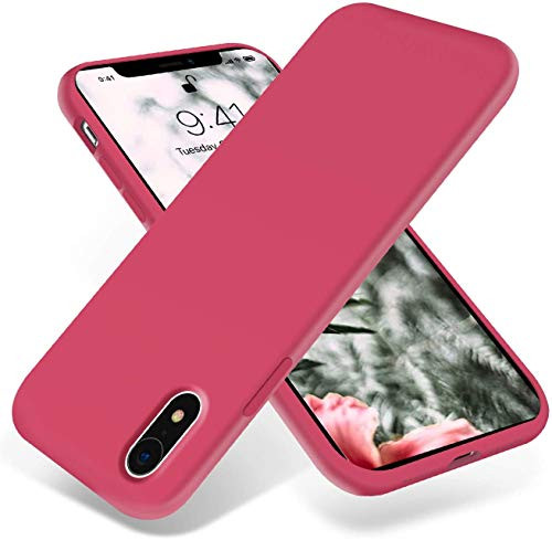 iPhone XR Case  NYGSM Soft Silicone Rubber Bumper Phone Case with Anti-Scratch Microfiber Lining Hard Shell Shockproof Full-Body Protective Case Cover for iPhone XR 6.1 inch  2018  Hibiscus
