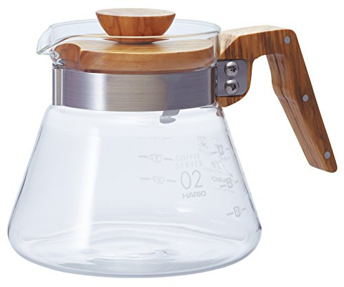Hario V60 Coffee Server, 600ml, Olive Wood
