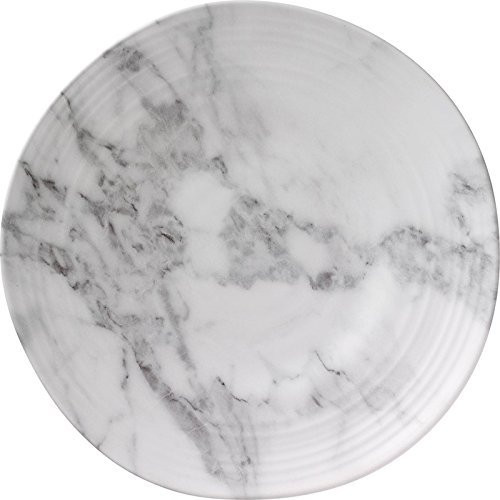 Merritt White Marble Melamine 9" Salad Plates - set of 4