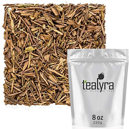 Tealyra - Hojicha Roasted Green Tea - Japanese Loose Leaf Tea - High Antioxidants - Low Caffeine - 220g  8-ounce