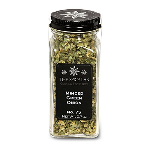 The Spice Lab No. 75 - Minced Green Onion - Kosher Gluten-Free Non-GMO All Natural Spice - French Jar The Spice Lab No. 75 - Minced Green Onion - Kosher Gluten-Free Non-GMO All Natural Spice - French Jar