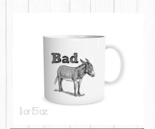 Bad Ass Mug  Funny Donkey Coffee Cup 11 oz.