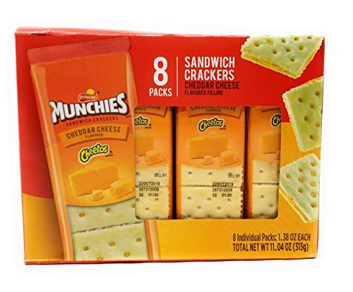 Frito Lay  Munchies  Cheddar Cheese Crackers  11.4oz Box  Pack of 4