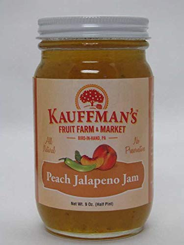 Kauffman s All-Natural Peach Jalapeno Jam  9 Oz. Jar  Pack of 2 Jars
