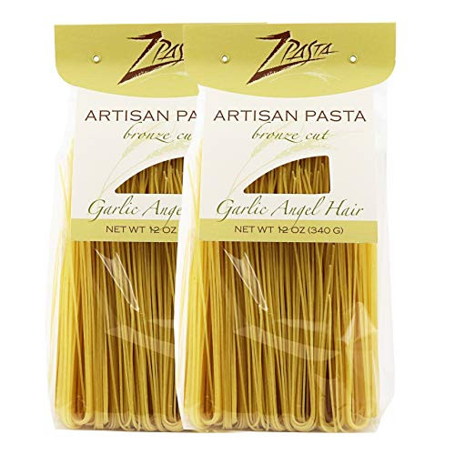 ZPasta Garlic Angel Hair - Bronze Cut Artisan Pasta 12 oz 2 Pack ZPasta Garlic Angel Hair - Bronze Cut Artisan Pasta 12 oz 2 Pack
