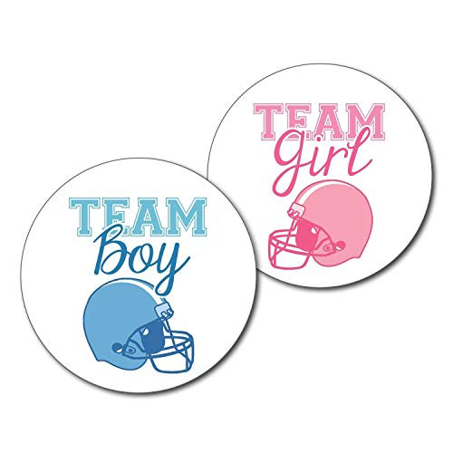 36 2.5 inch Football Helmet Team Boy and Girl Gender Reveal Party Stickers
