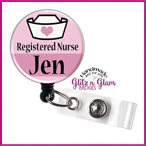 Registered Nurse Retractable Badge Reel  RN Nurse Reel  RN Badge Holder  Registered Nurse Badge Badge Holder  RN Lanyard - GG1223A