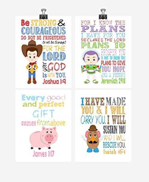 Toy Story Inspirational Nursery Art Set of 4 Prints - Woody Buzz Lightyear Mr. Potato Head and Hamm Toy Story Inspirational Nursery Art Set of 4 Prints - Woody Buzz Lightyear Mr. Potato Head and Hamm