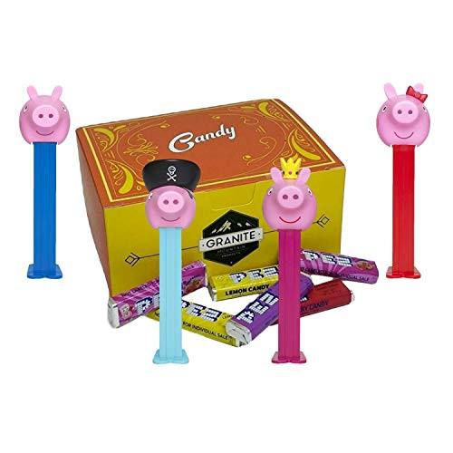 Peppa Pig Pez Candy Dispensers Set - With 6 EXTRA Pez Candy Refills   One Of Each Dispenser Peppa Pig  George Pig  Princess Peppa Pig  and Pirate George   Peppa Pig Party Favors In A Gift Box