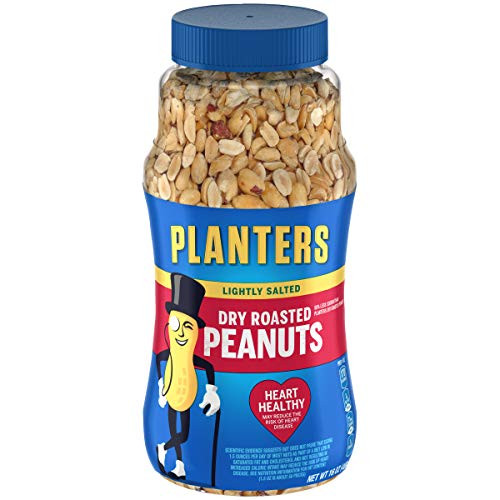 PLANTERS Lightly Salted Dry Roasted Peanuts 16 oz. Resealable Jars Pack of 6 - Peanut Snack - Great Movie Snack Active Lifestyle Snack and Party Size Snack - Protein Snack - Kosher Peanuts PLANTERS Lightly Salted Dry Roasted Peanuts 16 oz. Resealable Jars Pack of 6 - Peanut Snack - Great Movie Snack Active Lifestyle Snack and Party Size Snack - Protein Snack - Kosher Peanuts
