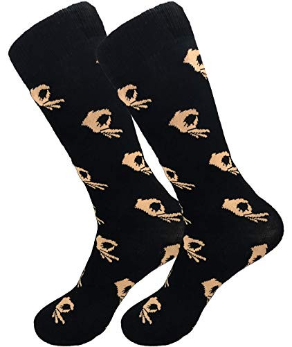 Balanced Co. Circle Game Meme Dress Socks Funny Socks Crazy Socks Casual Cotton Crew Socks  Beige
