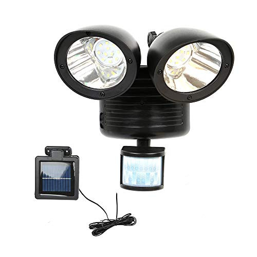 LED Solar Motion Sensor Light Outdoor Dual Security Flood 22 LED Solar Spot Light IP55 Waterproof Dual led 22 Security Flood Light for Garage Porch Yard Entryways?Black? LED Solar Motion Sensor Light Outdoor Dual Security Flood 22 LED Solar Spot Light IP55 Waterproof Dual led 22 Security Flood Light for Garage Porch Yard Entryways?Black?