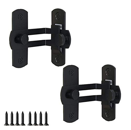 WAYDA 2 Pack Barn Door Lock  90 Degree Sliding Door Latch Stainless Steel Right Angle Door Buckle for Door and Window Bolt