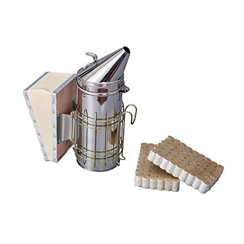 Bee Hive Smoker Stainless Steel with Heat Shield Beekeeping Equipment 2 Pack of Bee Smoker Pellet Bee Hive Smoker Stainless Steel with Heat Shield Beekeeping Equipment 2 Pack of Bee Smoker Pellet
