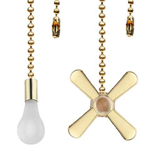Ceiling Fan Pull Chains  2pcs 3mm Diameter Beaded Ball Fan Pull Chain  13.6 Inches Fan Pulls Set with Connector for Ceiling Fan Light and Lamps
