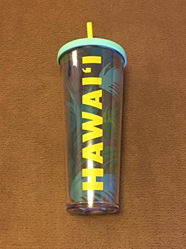 Starbucks Hawaii 2016 Clear Coffee Tumbler Cold Cup 24 Oz. Venti