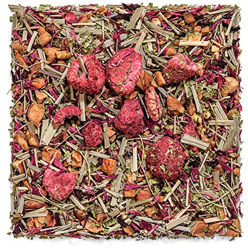 Tealyra - Raspberry Relaxation - Herbal Loose Leaf Tea - Lemon Verbena - Hibiscus - Lemongrass - Calming Relaxing Bed Time Tea - Caffeine Free - 224g  8-ounce