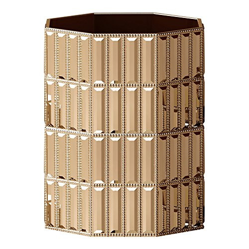 nu steel Glitz Gold Wastebasket by The Tatara Group