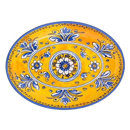 Le Cadeaux Benidorm Coupe Oval Platter, 16", Multicolor