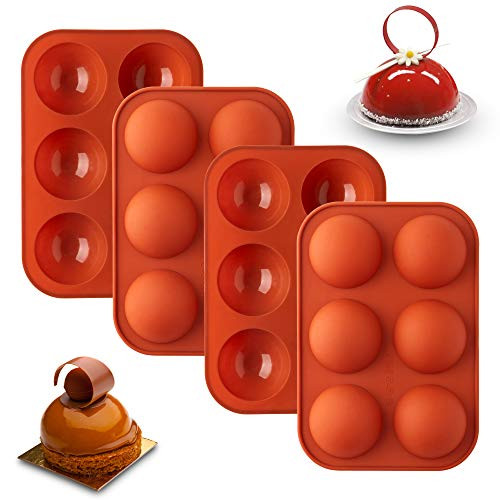 6 Holes Medium Semi Sphere Silicone Mold Baking Mold for Making Hot Chocolate Bomb Mold  Cocoa Bomb  Cake  Jelly Dome Mousse  4 Pack 6 Holes Medium Semi Sphere Silicone Mold Baking Mold for Making Hot Chocolate Bomb Mold  Cocoa Bomb  Cake  Jelly Dome Mousse  4 Pack