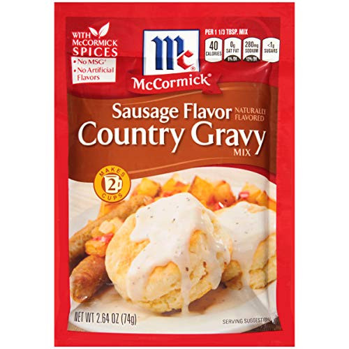 McCormick Country Gravy Mix  Sausage Flavor  2.64 oz Pack of 5