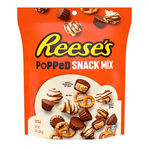 REESE S Candy Popped Snack Mix  8 Ounce  Pack of 6