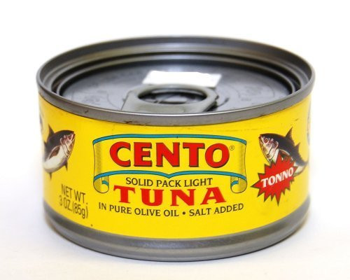 Cento - Italian Solid Light Tuna in Pure Olive Oil   6  - 3 oz Cans by Cento