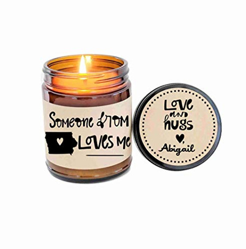 Iowa Love Someone from Iowa Loves Me Long Distance Gift LDR Gift Someone In Iowa Loves Me Heart in Iowa State Pride