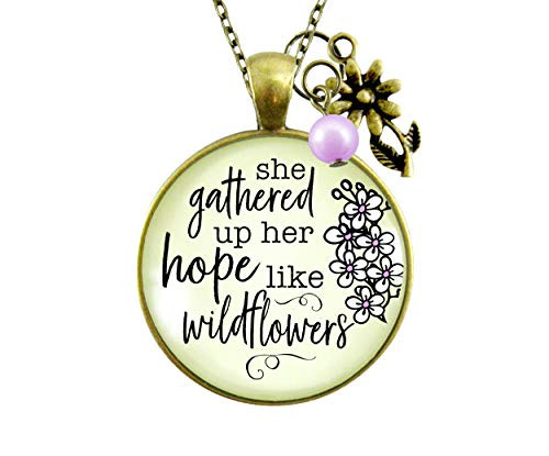 Gutsy Goodness 24 inch She Gathered Hope Wildflowers Inspirational Necklace Faith Jewelry Gutsy Goodness 24 inch She Gathered Hope Wildflowers Inspirational Necklace Faith Jewelry