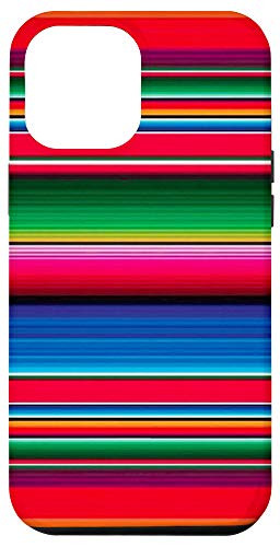 iPhone 12 Pro Max Mexican Serape Striped Poncho Pattern Case