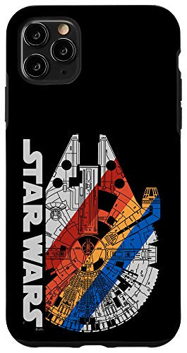 iPhone 11 Pro Max Star Wars Millennium Falcon Retro Stripe Case