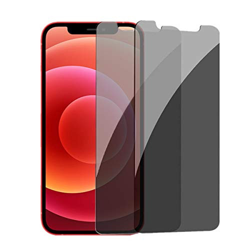 2 Pack  Privacy Screen Protector for iPhone 12 Pro Max  6.7 inch   Anti Spy Tempered Glass Protector for Apple iPhone 12 pro Max  Easy Installation    Bubble Free   Scratch-Resistant