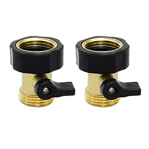 SUNTAI Hose Shut Off Valve  Heavy Duty Brass Garden Hose Connector  2PCS   Plus4 Extra Pressure Washers