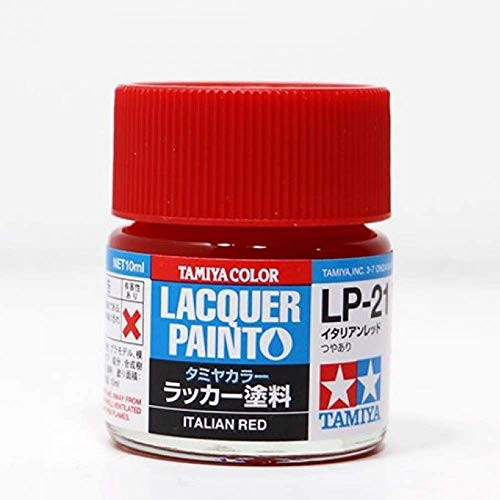 Tamiya 82121 LP21 Lacquer Paints Italian Red Color Bottle - 10 ml   0.34 Fl.Oz